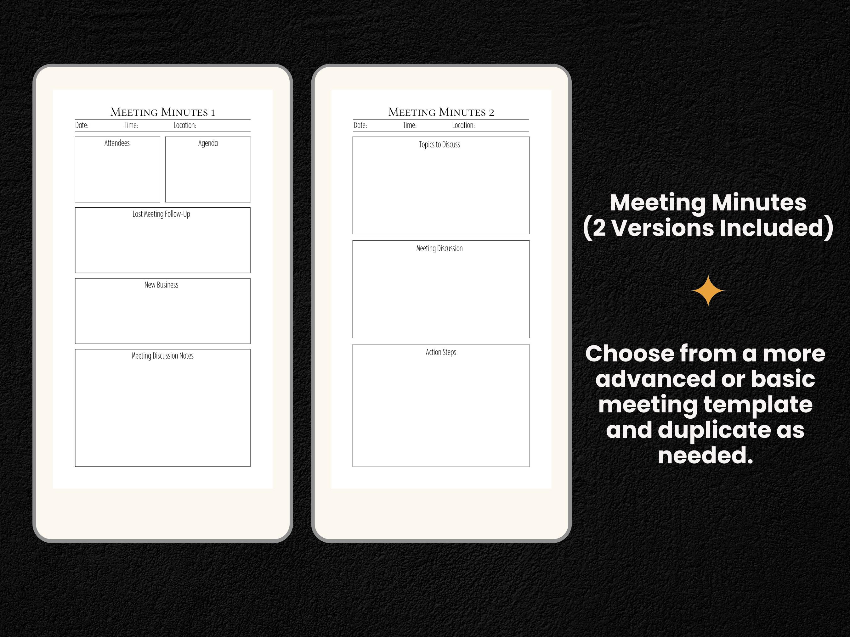 Micro Move Template Remarkable Paper Pro Move Template, Remarkable Pro Templates, Project ...