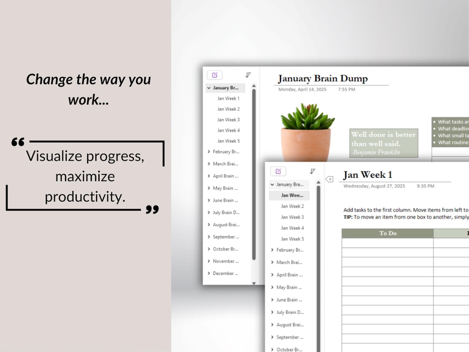 Task Cards In Onenote Kanban Board Onenote Template, Onenote Project Management, Task Tracker ...