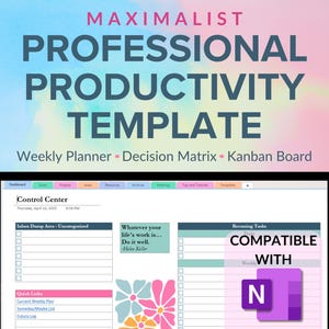 OneNote-Vorlage, OneNote-Projektmanagement, Aufgabenverfolgung, OneNote-Planer, Projektplaner, Eisenhower-Matrix, OneNote-Vorlage für Arbeit