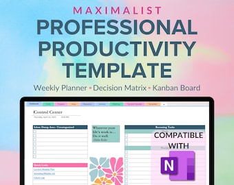 OneNote-mall, OneNote-projektledning, uppgiftsspårare, OneNote-planerare, projektplanerare, Eisenhower-matris, OneNote-mall för arbete