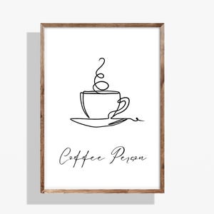 Impressão de gráfico de café, pôster de cardápio minimalista de café, arte de parede para barista, decoração de café para amantes de café