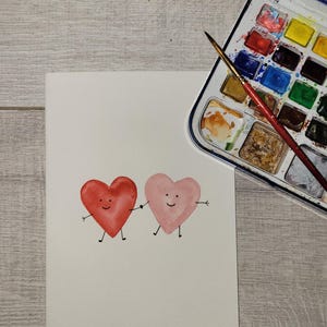 Carte coeurs d'amour