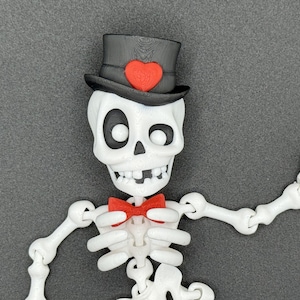NEW - Dapper Bone Man Skeleton 3D Printed Articulated Skeleton.