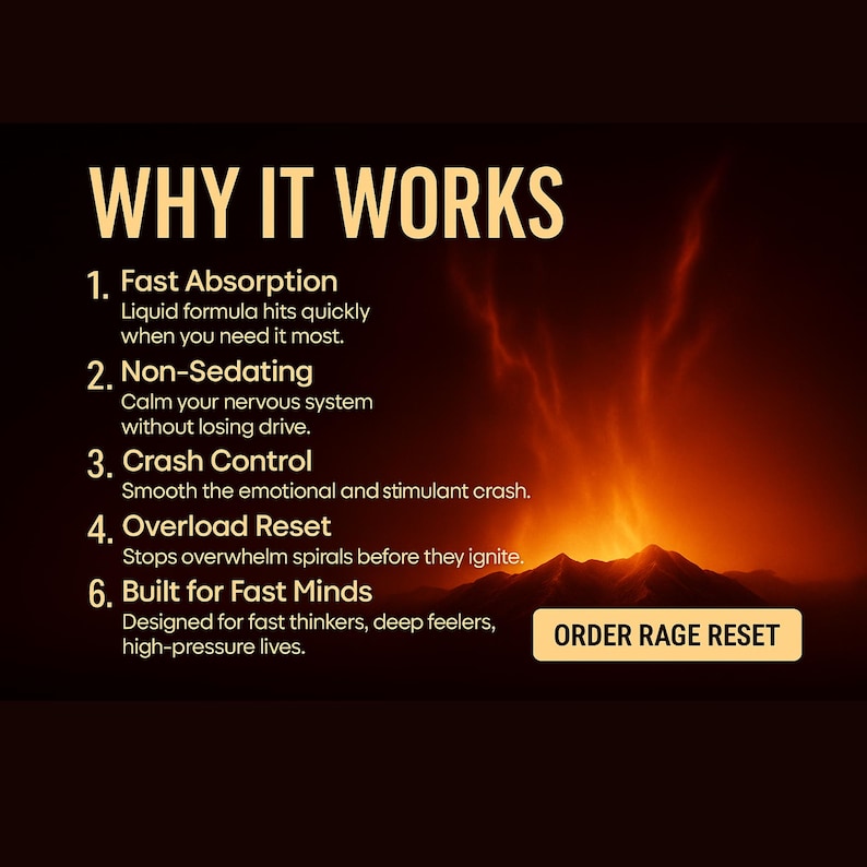 Rage Reset Drive Drops | Stress Relief Tincture | Calm Focus Liquid | Ashwagandha + L-Theanine | Zero Crash image 9