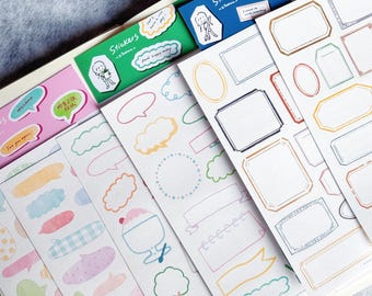 Molinta beschreibbare Rahmen Aufkleber | Vintage, Aquarell & Buntstift Journal Bordüren