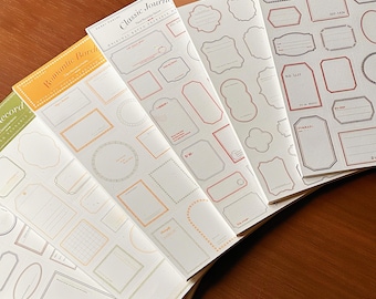 Vintage Label Memo Pad For Junk Journal Scrapbook Planner Collage Crafts, Tearable White Kraft Paper