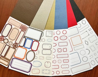 Vintage Neutral White Kraft Border Sticker Book For Journaling Scrapbooking Planner Stationery DIY Crafts