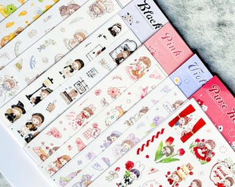 Molinta Washi Sticker Set Colorful Designs for Crafting and Journals