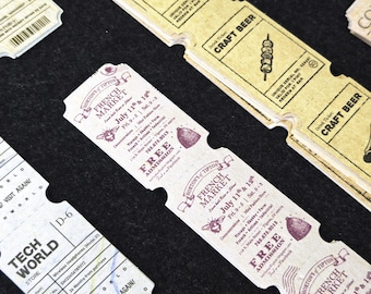 Vintage Ticket Paper Pack Tearable Journal Collage Base Ephemera Scrapbook DIY