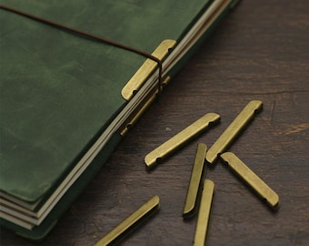 Vintage Brass Metal Edge Protector Clips for Traveler’s Notebook | TN Leather Journal Accessories