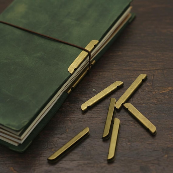 Vintage Brass Metal Edge Protector Clips for Traveler’s Notebook | TN Leather Journal Accessories
