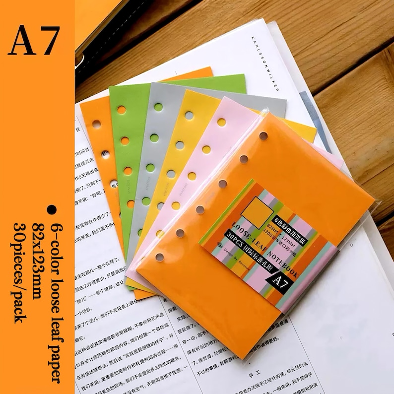 Bright Colored Refill Paper-m5/a6/a7 Size Options｜planner Supplies - Etsy