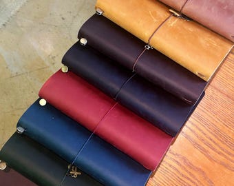 Vintage Traveler‘s Notebook | Genuine Leather Cover|3 Inserts for Journaling, Sketching & Travel