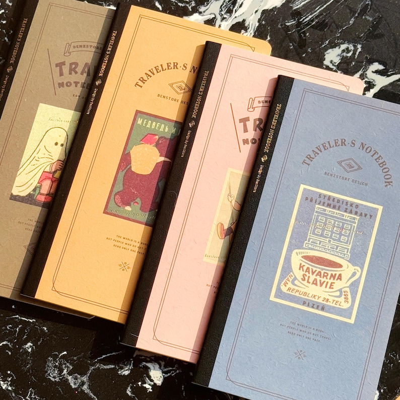 Inserciones para cuaderno de viajero | Impresión vintage: Diario en blanco/cuadriculado para viajes y escritura creativa imagen 1