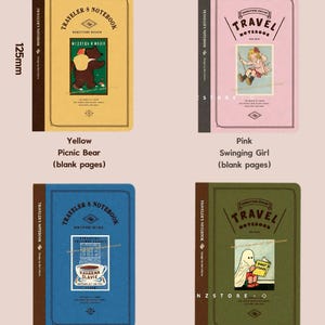 Inserciones para cuaderno de viajero | Impresión vintage: Diario en blanco/cuadriculado para viajes y escritura creativa Passport Size
