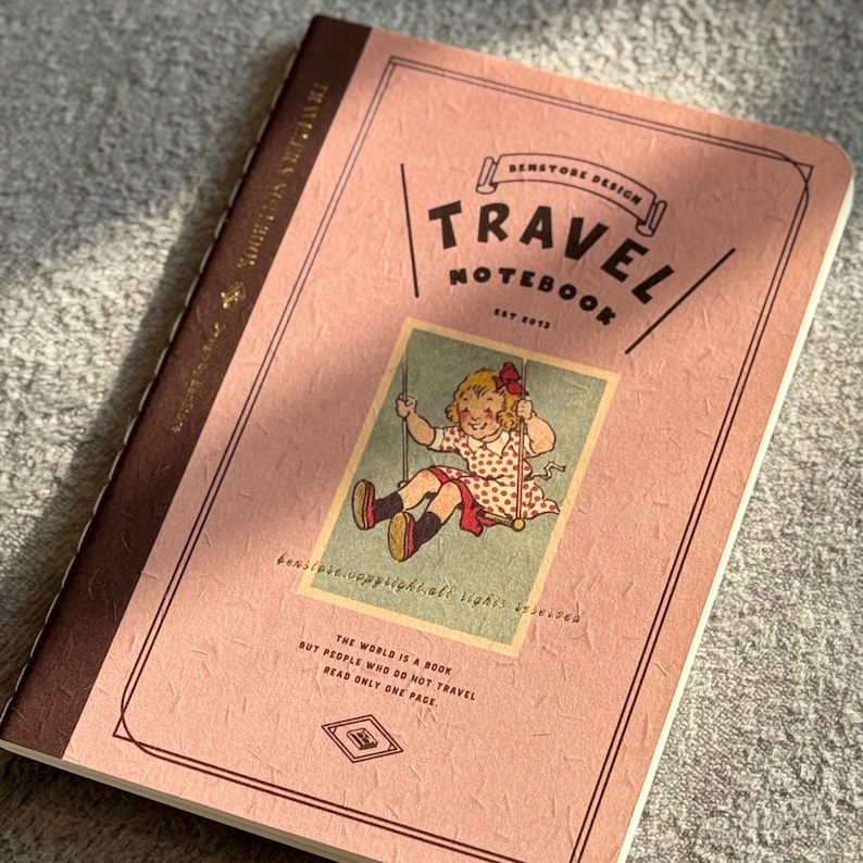 Inserciones para cuaderno de viajero | Impresión vintage: Diario en blanco/cuadriculado para viajes y escritura creativa imagen 9