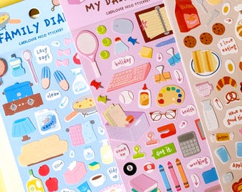Kawaii Planner Sticker Set Pastel Multicolor Tagebuch Scrapbook Dekorative Blätter Pack
