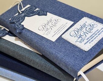 Denim Fabric Hobonichi Style Weeks Planner Slim Weekly Notebook Journal Undated Schedule Tracker Daily