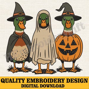 Halloween Goose Embroidery Design, Monster Goose Machine Embroidery, Horror Halloween Embroidery Design, Silly Goose Embroidery File