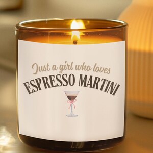 Espresso Martini Candle , Espresso Lovers , unique gift for her , cute decor ideas , coffee candle ,coquette martinis , Tini time(4oz, 9oz)