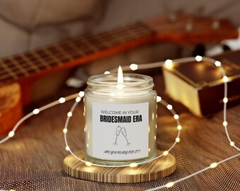 Vela de dama de honor, regalo de despedida de soltera, idea de regalo de dama de honor, regalo para ella, caja de regalo de propuesta de dama de honor, no puedo decir "sí, quiero" sin ti