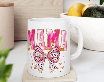 Taza de café Coquette del Día de la Madre, Linda Taza de Té, Regalo de Cumpleaños para Mamá, Regalo Rosa del Día de la Madre, Regalo para ella