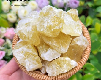 2PCS Raw Citrine Stones, Natural Rough Crystals, Untreated Yellow Gemstones, Healing Crystal Gifts, Solar Plexus Chakra, Mineral Specimens