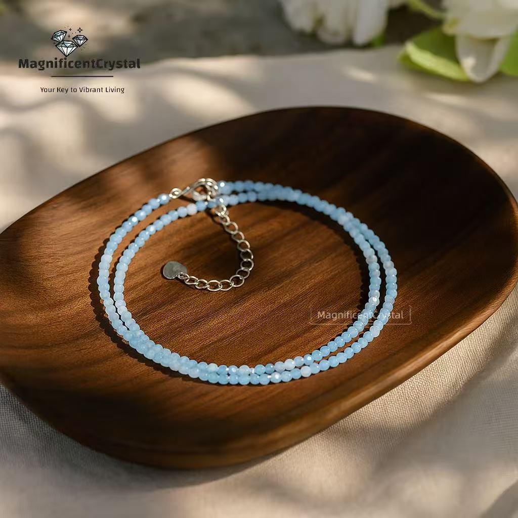 18 NATURAL AQUAMARINE Faceted Almond Shape Gemstone Beads/4-6*7-9
