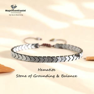 Męska bransoletka z hematytu w jodełkę, uzdrawiająca biżuteria kryształowa, uziemienie i siła, minimalistyczny męski dodatek, prezent dla niego do łączenia w zestawy