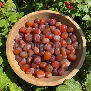 2pcs Carnelian Tumbled Stones, Natural Gemstones Tumbled Crystals, Healing Polished Quartz Crystal Stone Gift Set, Sacral Chakra, Creativity