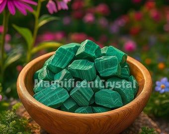 Raw Malachite Stones (5PCS): Natural Rough Crystals, Healing Gemstone