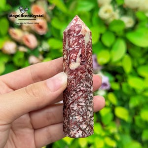 Leopard Skin Jasper Tower: Natural Obelisk Wand, Root Chakra Stone