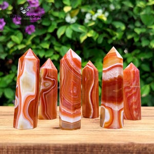 Banded Carnelian Wands Banded Carnelian Wands
