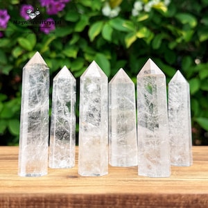Natural Clear Quartz Crystal Tower: Crown Chakra Healing