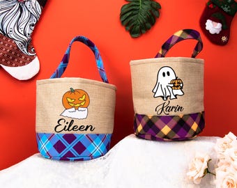 Gepersonaliseerde Trick or Treat-tas voor Halloween, gepersonaliseerde snoepmand