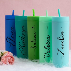 Personalized Custom Tumbler,Personalized Tumbler With Lid And Straw,Bridesmaid Tumbler,Bachelorette Party Gifts,Bridesmaid Proposal