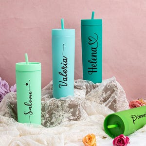 Personalized Tumbler with Lid and Straw, Personalized Custom Tumbler,Bridesmaid Gift,Bachelorette Party Gifts,Bridesmaid Proposal