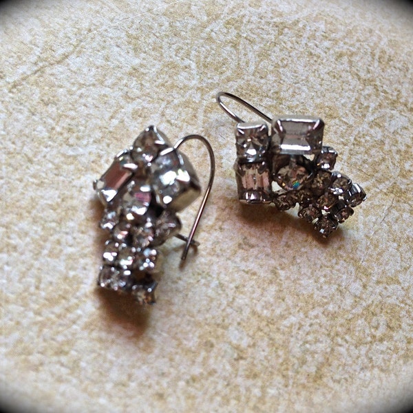 Vintage swarovski rhinestone earrings