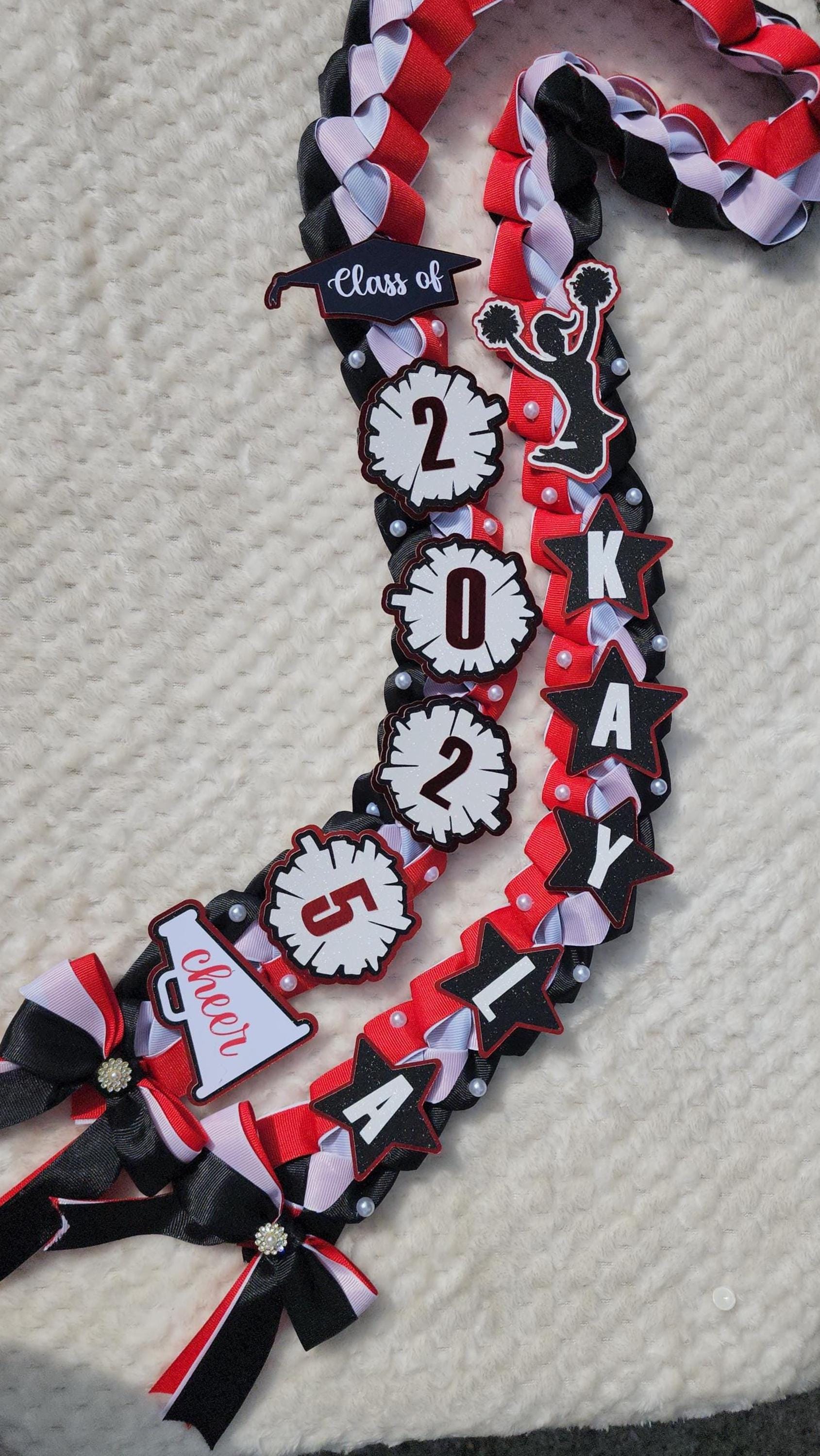 Cheerleader Graduation Ribbon Lei: Custom Senior Night Gift, Class 2026 ...