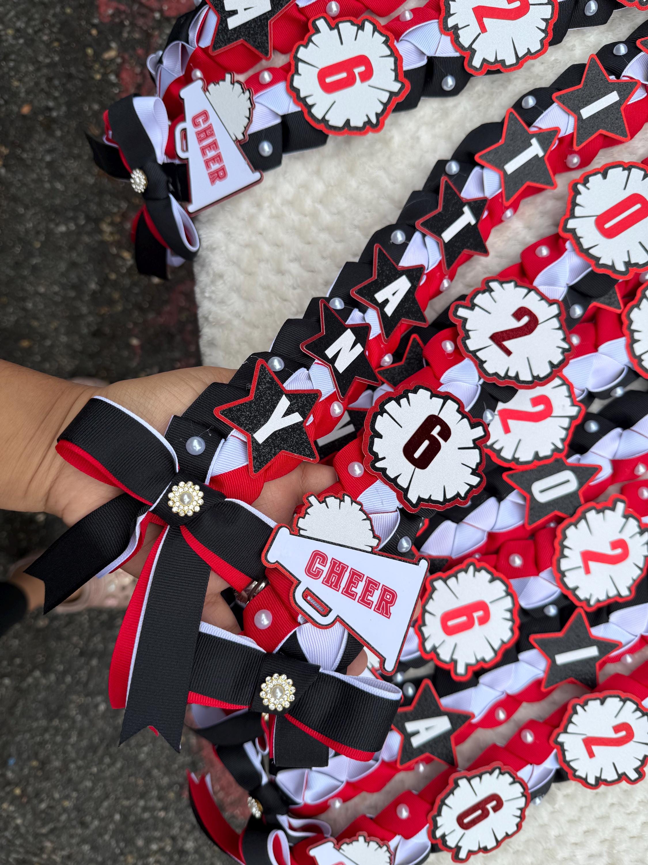 Cheerleader Graduation Ribbon Lei Custom Senior Night Gift Class 2026 ...