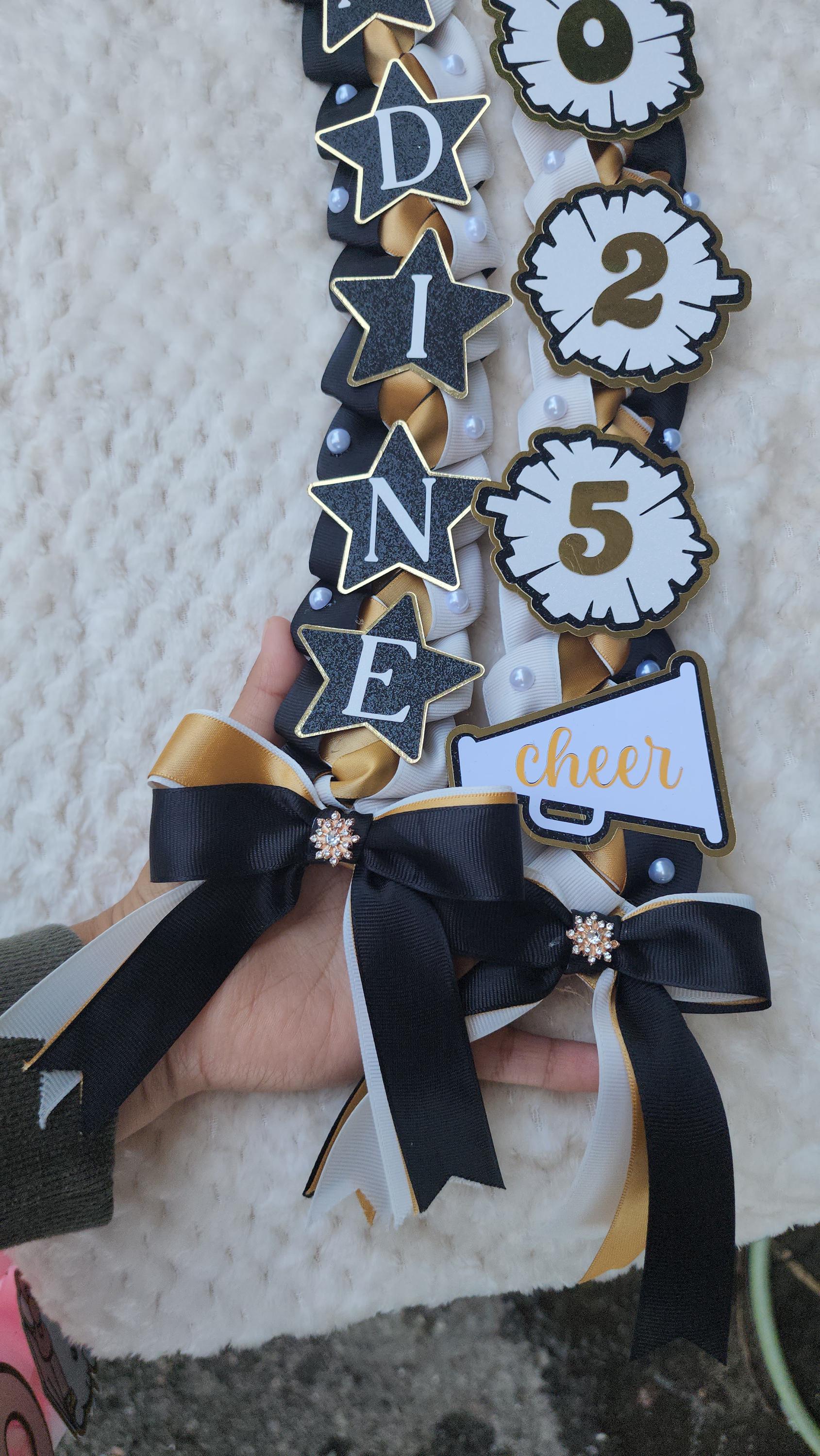 Custom Cheerleader Graduation Lei: Ribbon Lei, Senior Night Gift, Class ...