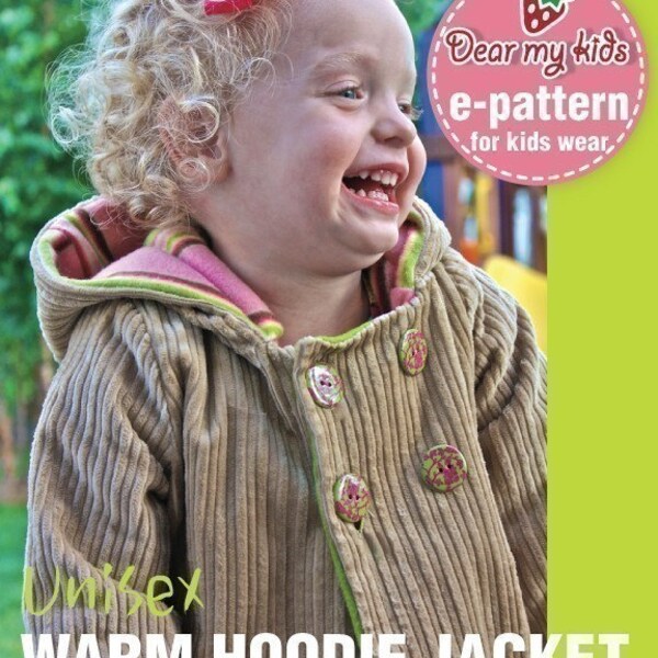 Unisex warm hoodie jacket PDF patterns ((12 months upto age 6))