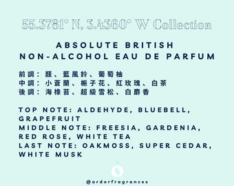 Kolekcja brytyjska - Absolute British Non-alcohol woda perfumowana 30ml 無酒精香水