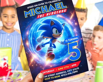 Plantilla premium de invitación para fiesta de cumpleaños de niño