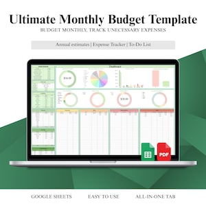 All In One Ultimate Monthly Budget Planner Template