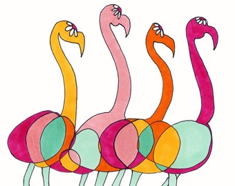 Flamingos by Rachel Awes