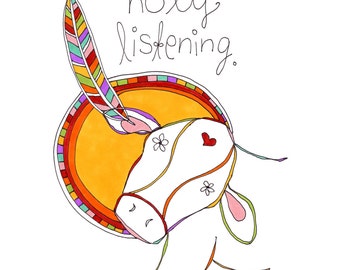 holy listening. art print by rachel awes.