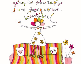 Therapy. Art print by Rachel Awes.