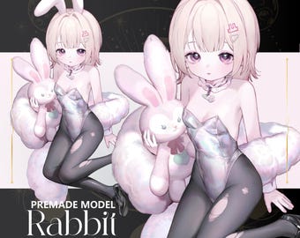 Rabbit/Premade Vtuber Model/Fully Rigged 15+exp