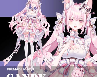 Candy /Premade Vtuber Model/Fully Rigged 10+exp
